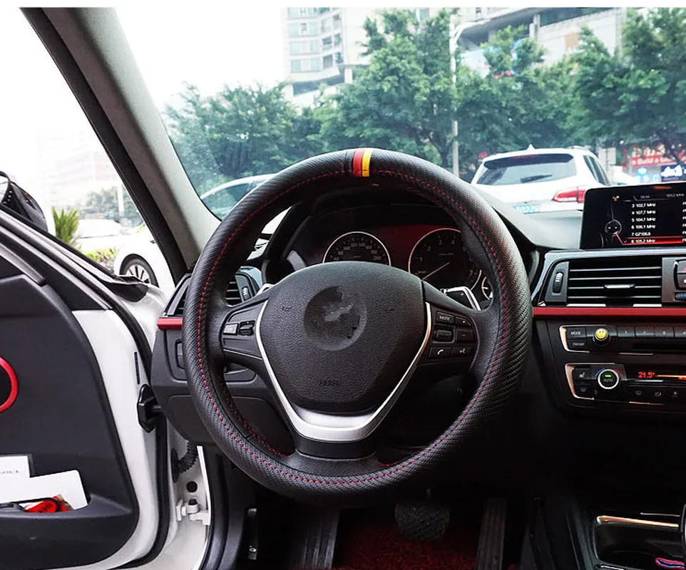 38 см автомобильный Стайлинг чехол на руль украшение интерьера Спортивное