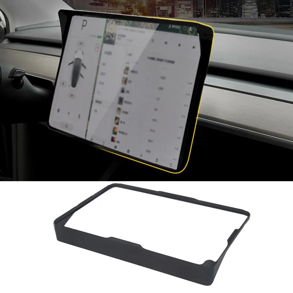 

Shield Screen Protector Frame ABS Anti-Glare For Tesla Model Y 3 Parts