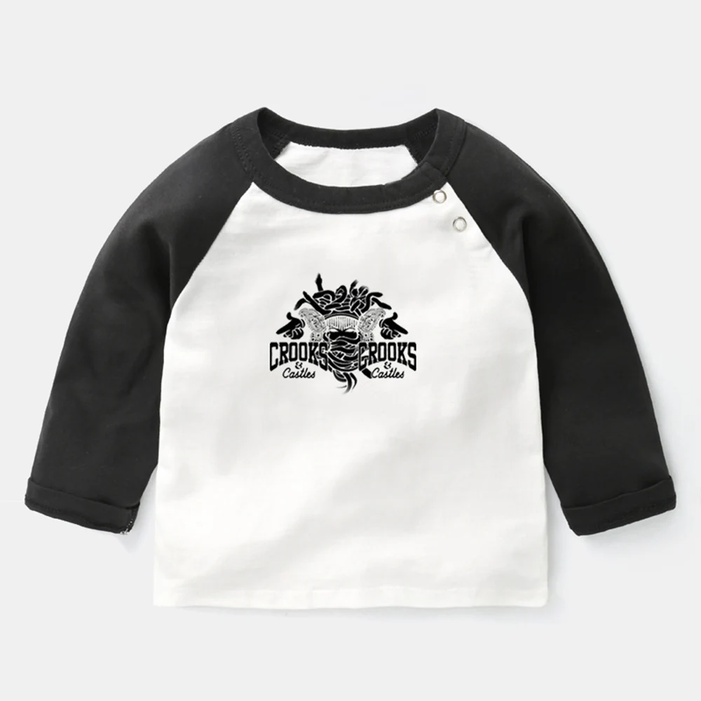 Черные дизайнерские футболки для новорожденных с изображением слона в