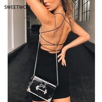 2021 women sexy bodycon party dresses backless spaghetti straps clubwear mini dress low neck drop