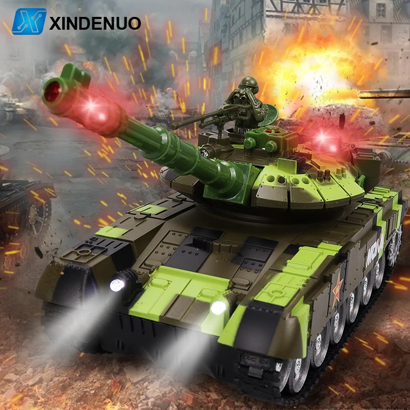 rc tank 2.4G radio controlled car with Analog sound lights Infrared battle war Tank Off-road Tracked heng long Toys for boy gift | Игрушки и