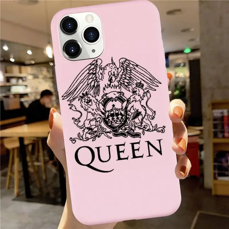 

Freddie Mercury Queen Rock singer high quality Phone Case funda Candy Color for iPhone 6 7 8 11 12 s mini pro X XS XR MAX Plus