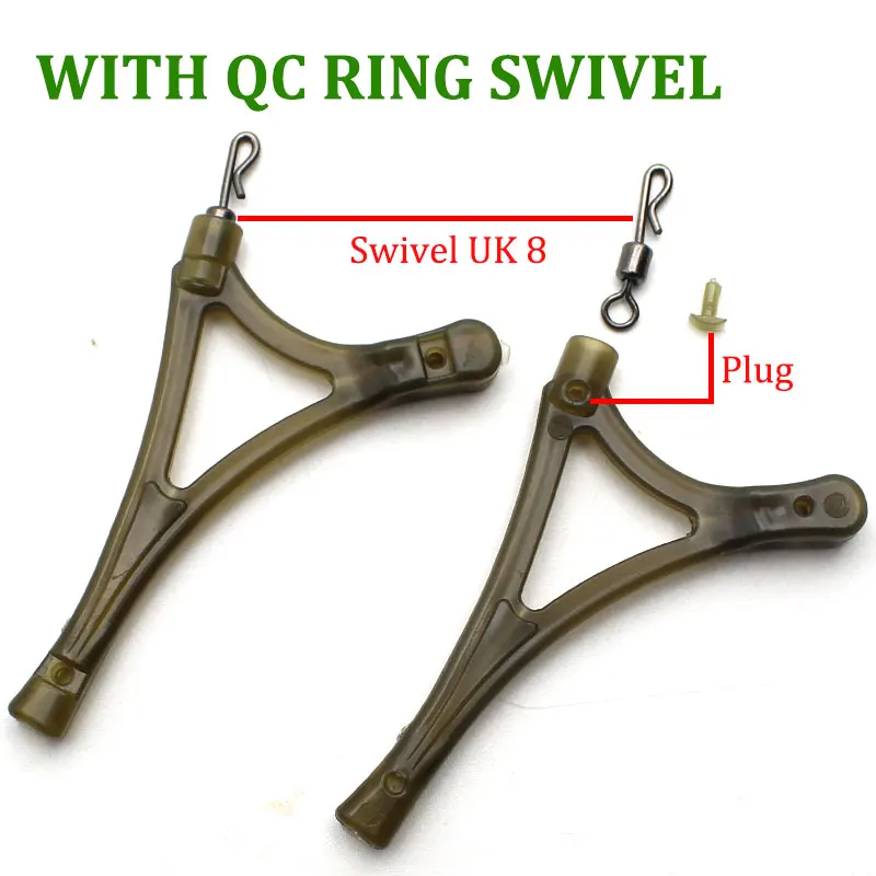 10pcs Carp Fishing Accessories Anti Tangle System For Method Feeder Cage Rigs Tool Side Bends Swivel Fish Tackle Equipment | Спорт и