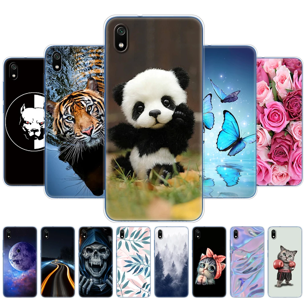 

For xiaomi redmi 7a case full protection soft tpu back silicon cover For redmi 7 a bumper hongmi 7a phone shell bag coque Panda