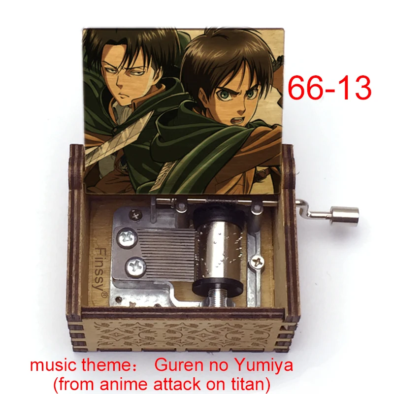 Музыкальная шкатулка Shingeki no Kyojin с принтом титанов для фанатов аниме подарок
