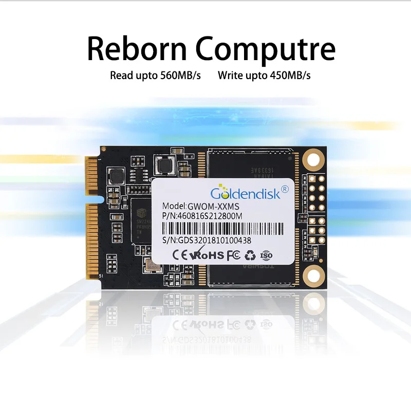 Goldendisk Новая акция 8GB MSATA mini SATA для Ad player AIO тонкий клиент Точка продаж машин