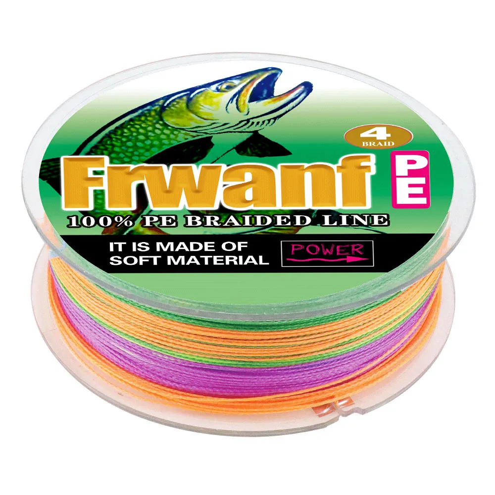 Frwanf, 100 м, 500 м, 1000 м, ПЭ плетеная леска, многофиламентная, 4 переплетения, 6-100LBS, тестовая катушка, морская ледовая рыбалка, 0,1-0,55 мм, spectra