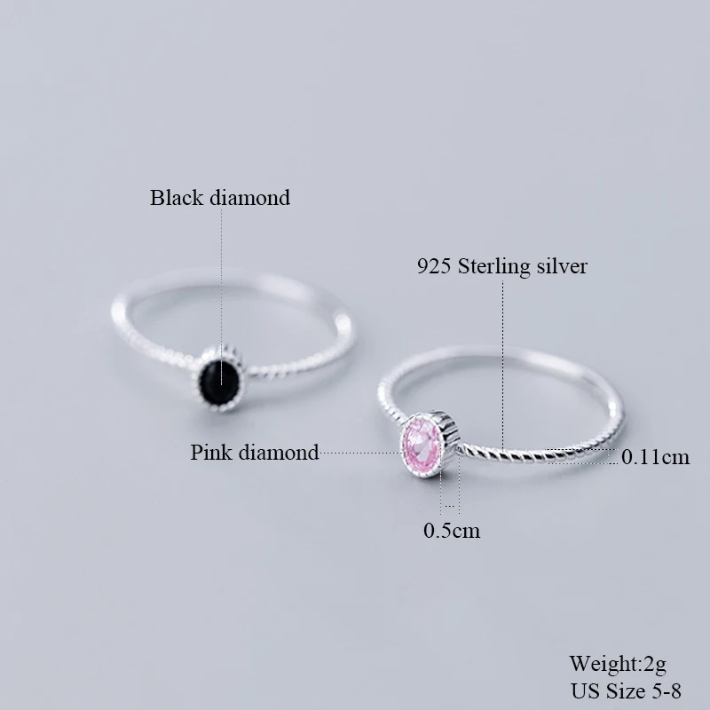 Женские кольца из серебра 925 пробы уникальные свадебные на палец черного или