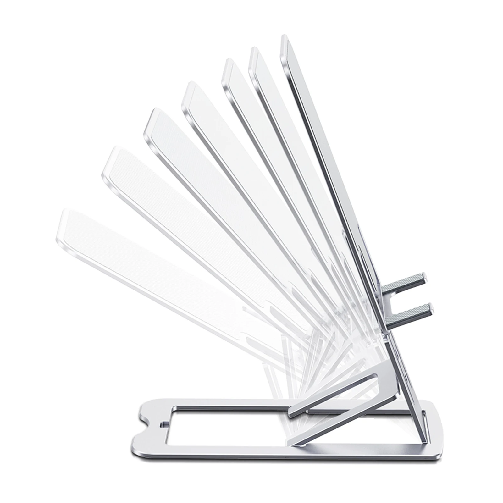 

Foldable Metal Desktop Phone Stand Holder Adjustable Alloy Portable Ergonomic Design Mobile Phone Anti-skid Pads Holder 1pcs