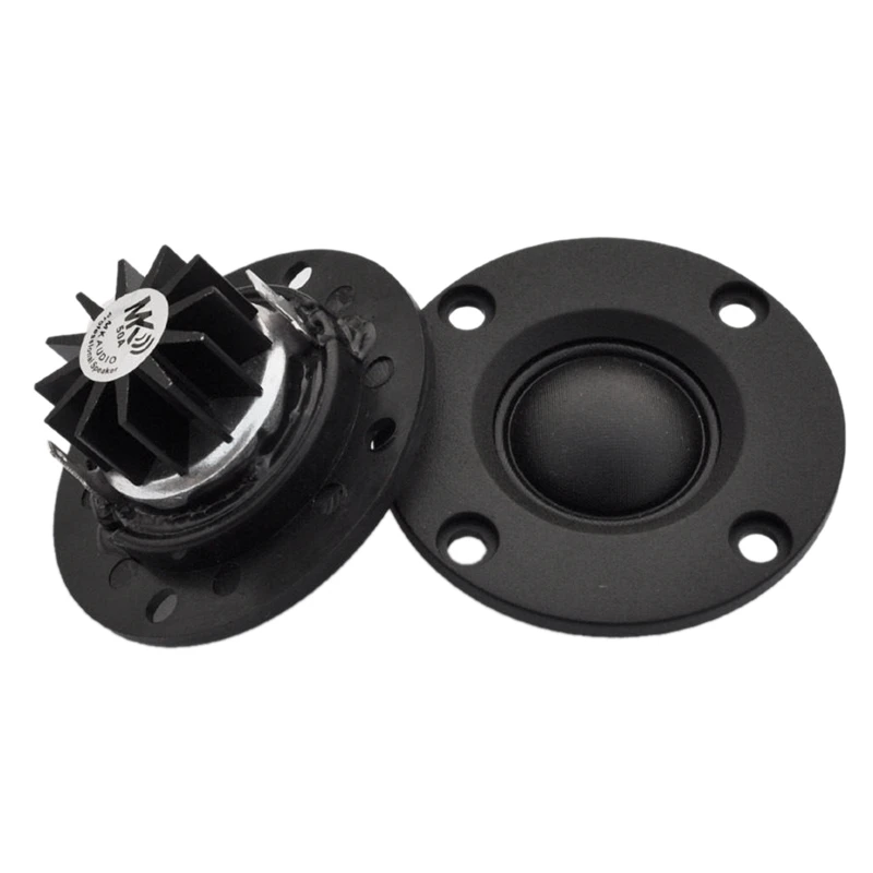 

Tweeter Speaker 6 Ohm 30W Hifi Soft e Silk Film Treble Loudspeaker Neodymium Toothed Heat Sink 2Pcs