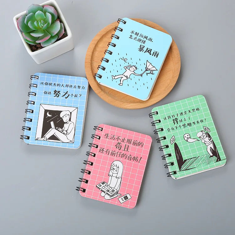 

1 Pcs Creative Character Rollover Coil Notebook Diary Cute Portable Pocket Notebook