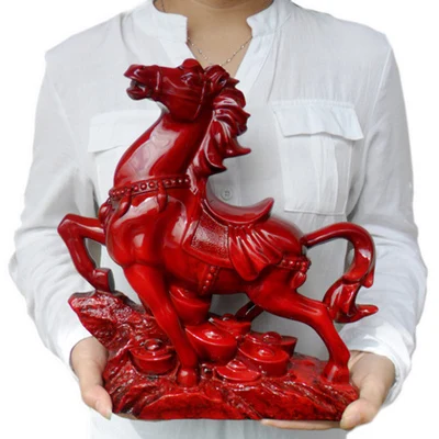 

IMMEDIATELY HAVE MONEY TO PUT UP IMITATION MAHOGANY RED HORSE AQUARIUM RESIN ANIMAL DECORATIONS CCULPTURE STATUE
