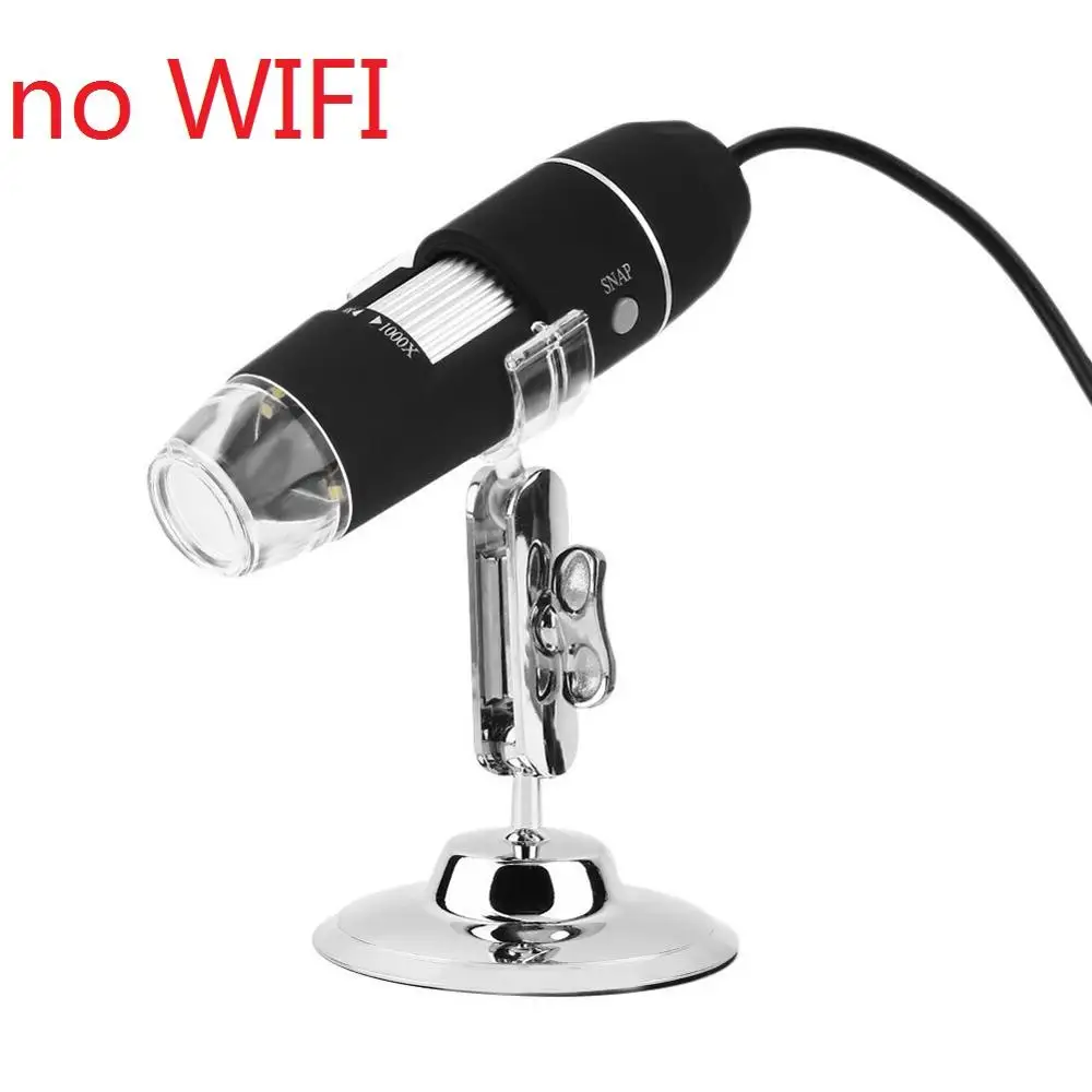no WIFI 1080 P wifi цифровой 1000x микроскоп Лупа камера для Android ios iPhone iPad - Цвет: no WIFI