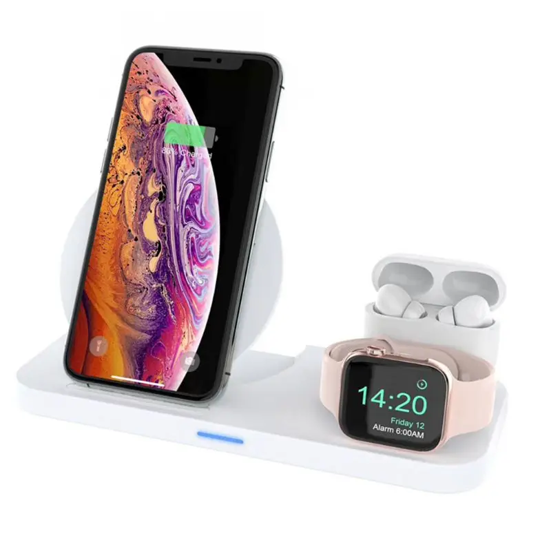 Складное Беспроводное зарядное устройство 4 в 1 Зарядная Станция