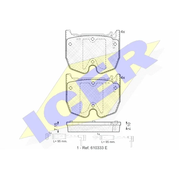 Колодки дисковые передние MB CLK C209/A209 55 AMG 02/W220 3.2-4 |