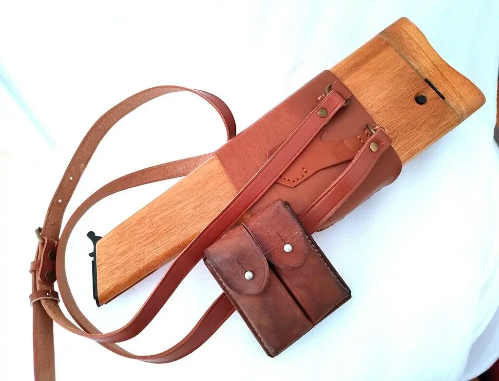 Tomwang201. Немецкая армия WW2 набор из кобуры и мешочка для боеприпасов C96 MAUSER BROOMHANDLE