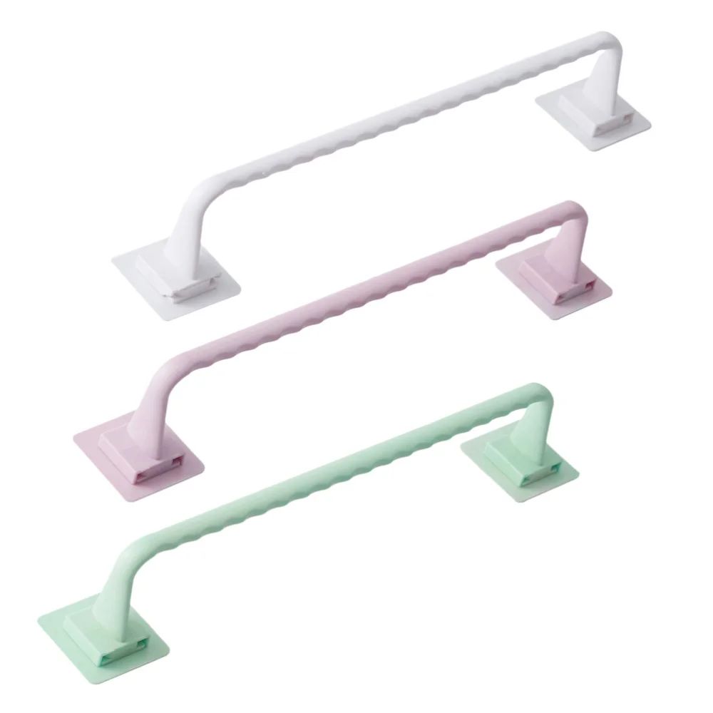 

3pcs Towel Racks Single Towel Bar Punch Storage Racks Towel Hangers