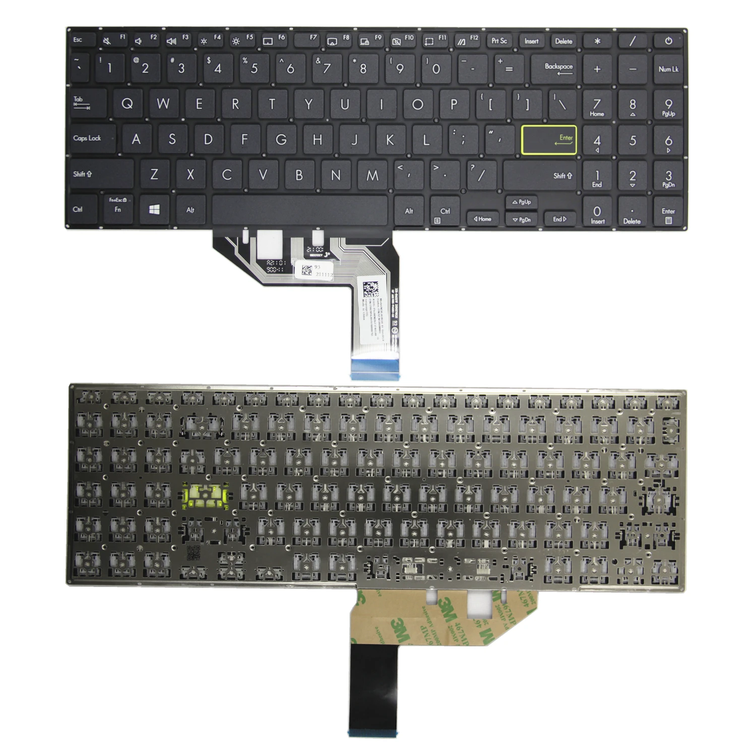 

Новинка 100%, Оригинальная английская клавиатура для ноутбуков Asus VivoBook S15 X513 D513 S513 M513 F513 K513 R513 V5050E с черной и серебряной подсветкой