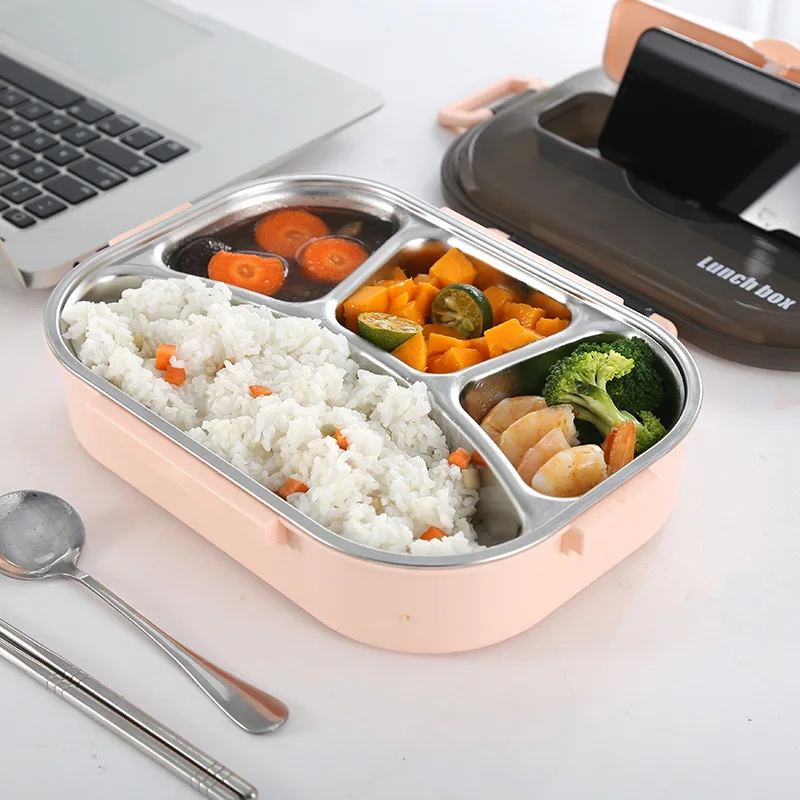 Качественный ланч бокс из нержавеющей стали Bento герметичный для детей