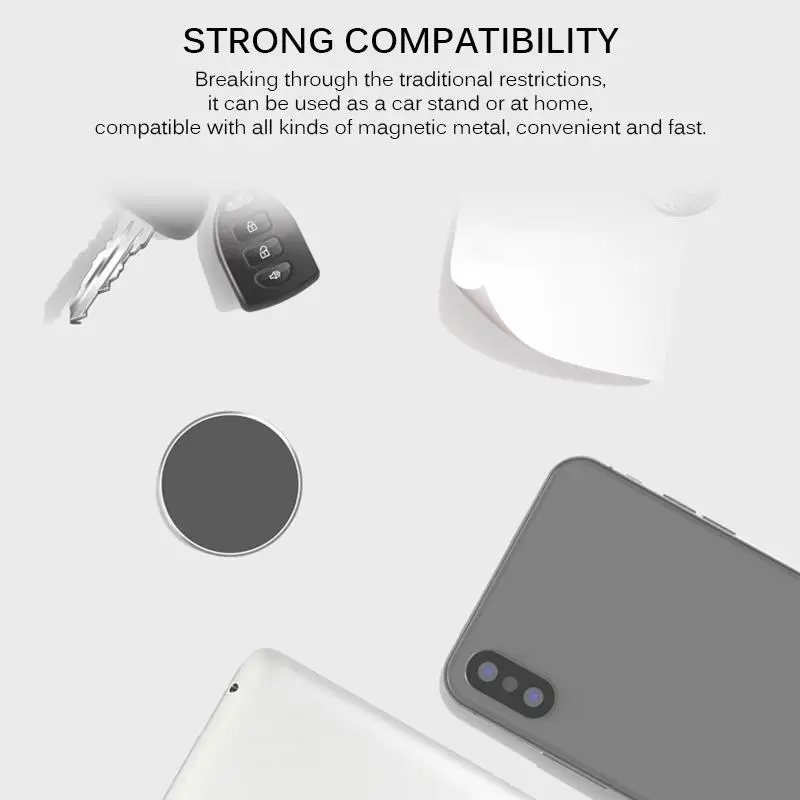 Портативный автомобильный магнитный держатель AOZBZ с круглой пластиной Магнитная