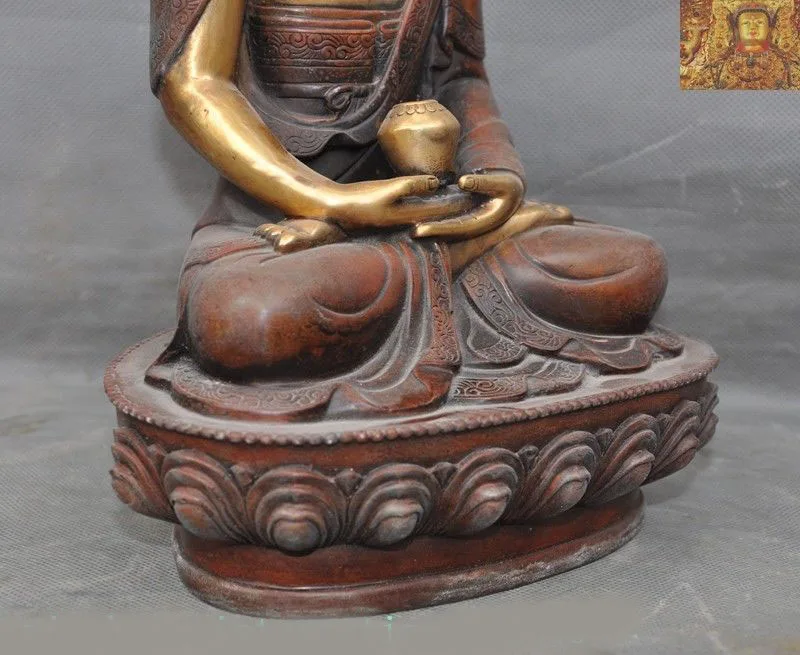 

wedding decoration Tibet Buddhism bronze Gilt Sakyamuni Shakyamuni Tathagata Medicine Buddha statue New Year