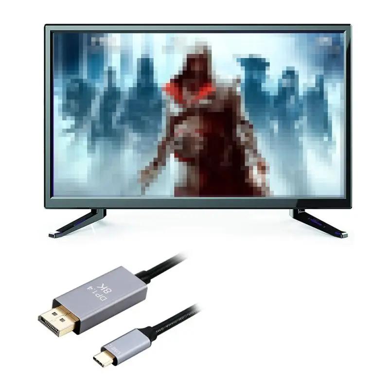 USB 3.1 Type-C To 8K Displayport DP 7680x4320 Cable Adapter Thunderbolt 3 Compatible For Macbook Pro Computer Cables | Компьютеры и