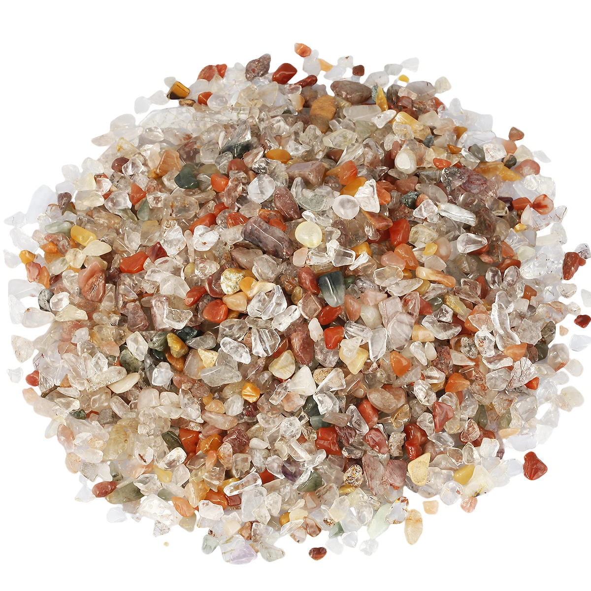 460g Mixed Tumbled Natural Crystal Stone Chips Beads Crushed Pieces Irregular Stones Jewelry Accessory For Making Decoration