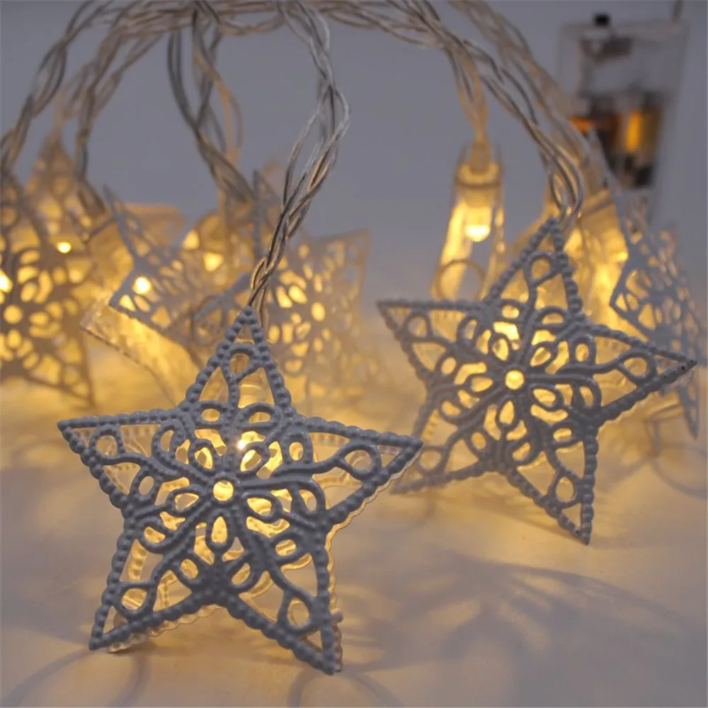 

Iron Star 10/20 Led String Light Holiday Decoration Battery Powered Indoor Use for Party,Wedding,Birthday