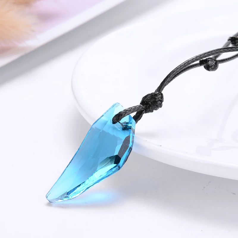 Винтажный Мужской Кристальный кулон ожерелье волчий зуб шарма Femme Регулируемая