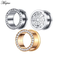 miqiao 3 pairs of a set hot sale stainless steel ear gauges ear expander 6 16mm body piercing jewelry