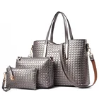 Модные женские композитные сумки через плечо, дамские сумочки, клатчи, сумки, набор из 3 высококачественных сумок, женская сумка