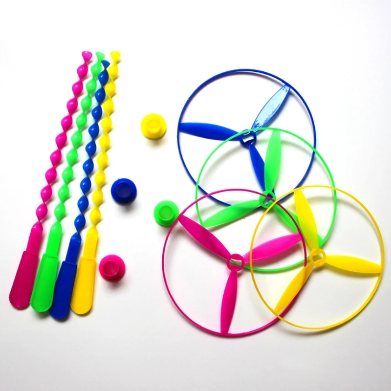 

Package of 12 Twisty Flying Saucers Assorted Colors Helicopters Kids Toys Gifts 95AE