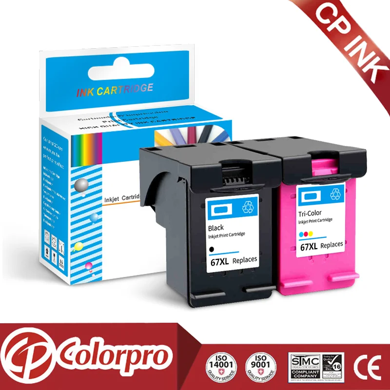 

Colorpro 67xl Compatible Ink Cartridge Replacement For HP 67 xl Deskjet 2723 2721 2700 6020 6052 6055 6420 6452 6455 printer