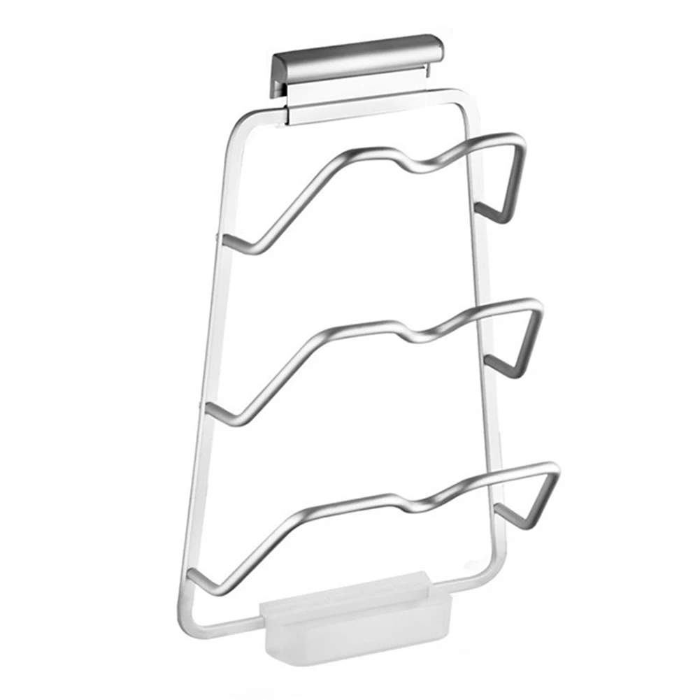 

Portable Shelf Dish Holder Hanger Cover Lid Pot Rack Space Aluminum Storage Wall Hanging Kitchen Organizer