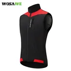 Мужской велосипедный жилет WOSAWE, ветрозащитный дышащий сетчатый жилет для бега на спине, светоотражающая одежда для горных велосипедов, велосипедная куртка без рукавов