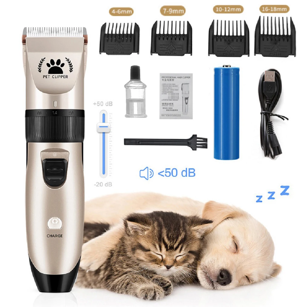 

Pet Dog Hair Clippers Grooming Electric Scissor Dogs Cutter Rechargeable Cordless Shaver Low Noise Haircut Tool New 2021 Trimmer