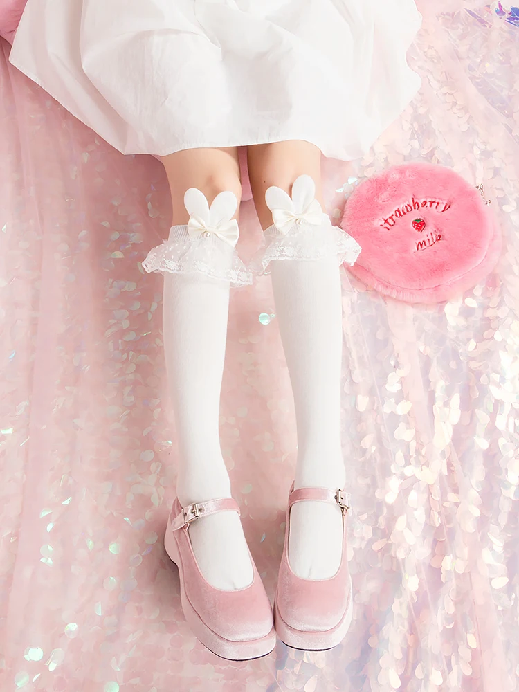 Благородные носки оригинальный * Кролик воспринимаемые Miss кружевные хлопковые с