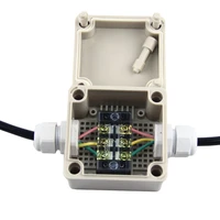 35a 600v 3 pins terminal blocks with gland connectors sealed enclosure case project junction box