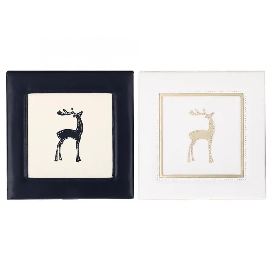 2 слоя PU серьги из кожи кольца коробка для хранения ювелирных изделий держатель