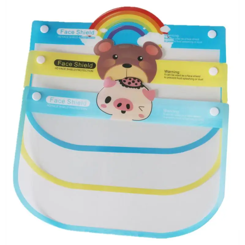 

5PCS Child Full Face Full Shield Adjustable Protective Mask Anti-fog Anti-droplet Dustproof Safe Outdoor Kid Cute Full Face Mask