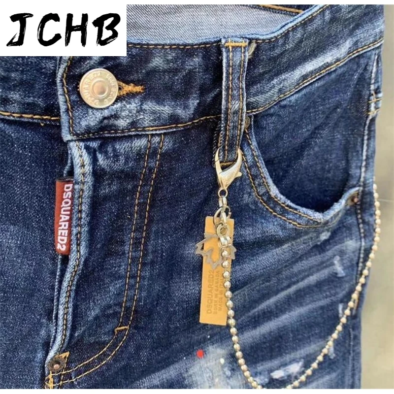 

New DSQ WOMEN/men motorcycle ripped jeans 001