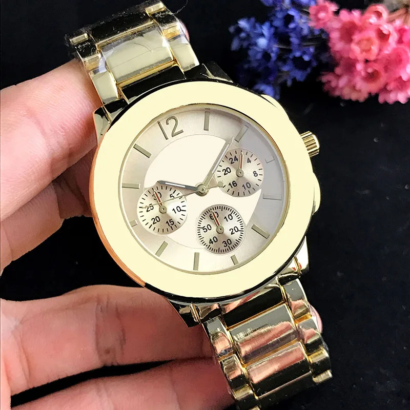 

RLLEN Stainless Steel Men Women Couples Quartz Watches Fashion Luxury Jewelry Gift Generous Exquisite Original Copy