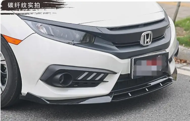 Для Honda Civic Body kit спойлер 2015 2018 для 3DC ABS задний передний бампер диффузор защитные