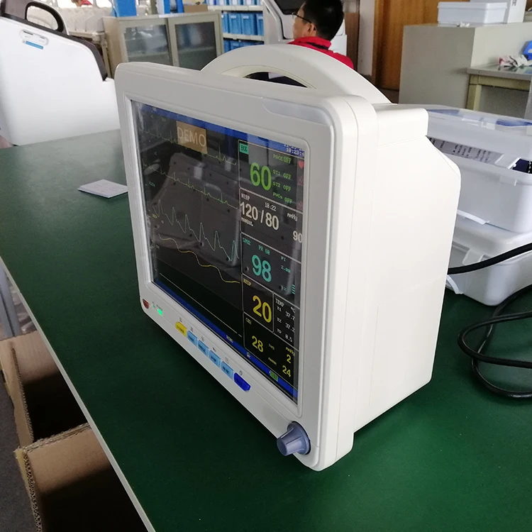 

2021 New portable Patient monitor price mindray 12 inch vital sign/ecg/veterinery patient monitor with trolley/wall mount