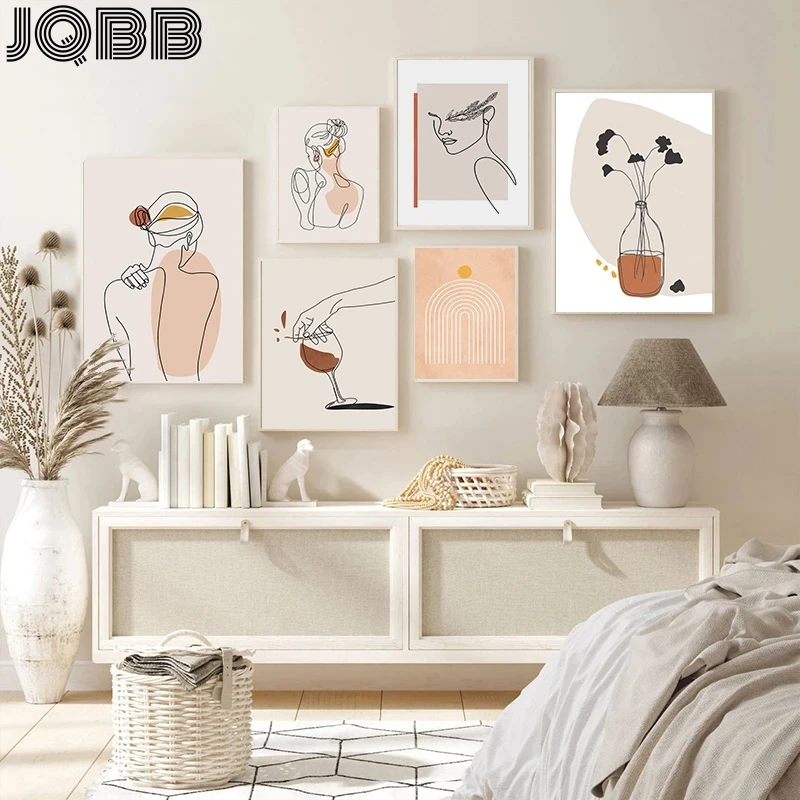 

Abstract Figure Art Posters Wall Art Canvas Print Drawing Line Lady Figure Picture Home Decor Painting For Living Room Decor