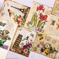 8pcsset vintage flowers letters vellum paper pad for scrapbooking happy planner card making junk journal project