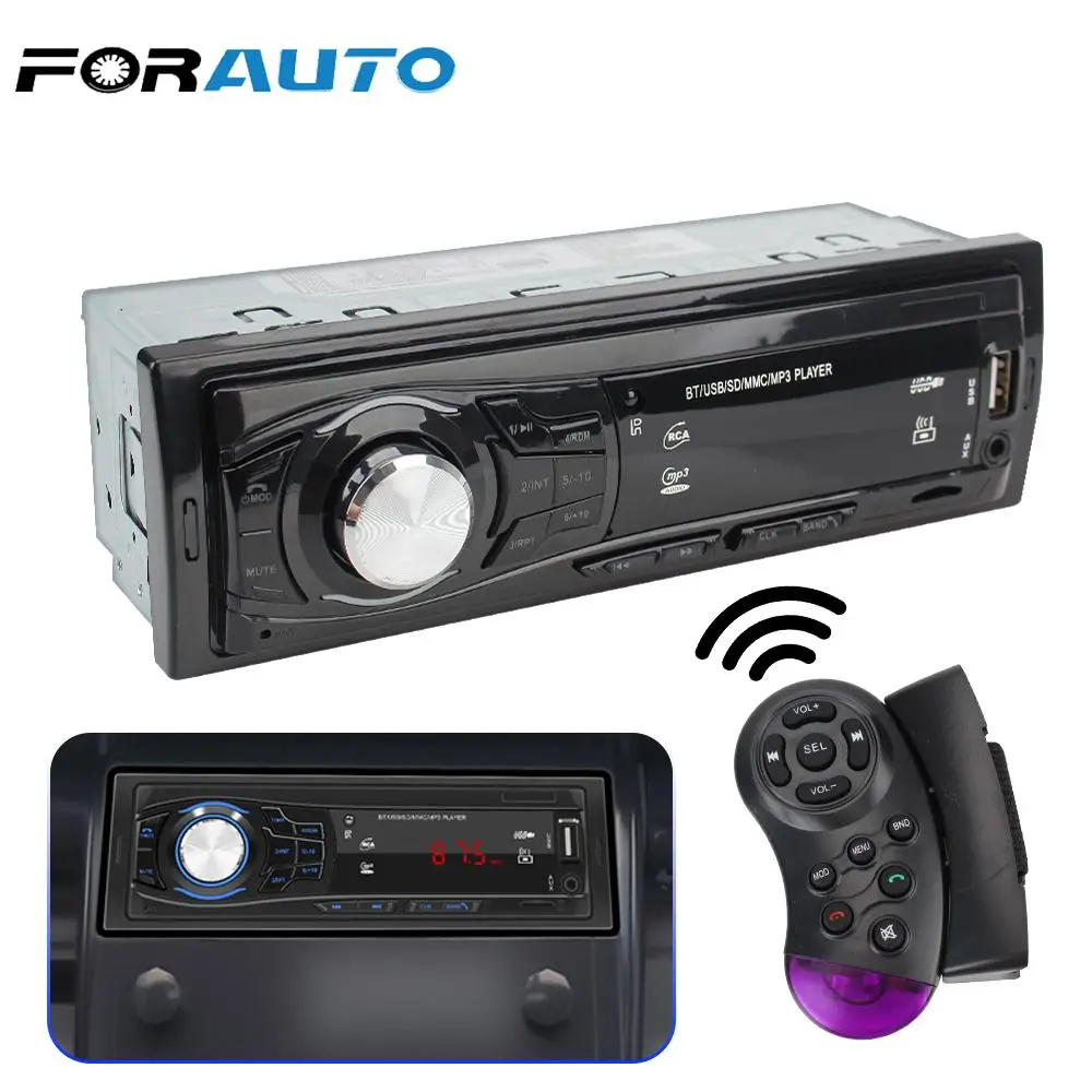 

With Remote Control 1 Din Car Stereo FM Radio USB MP3 Player RCA Audio Subwoofer Headunit Support 1428 Car Radio Bluetooth