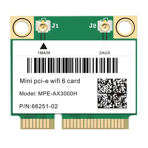 2974 Мбит/с, Wi-Fi 6, Двухдиапазонная Беспроводная сетевая Wlan-карта Half Mini PCI-E, Bluetooth 5,0/802, 11ax/ac 2,4 ГГц/5 ГГц, адаптер MU-MIMO
