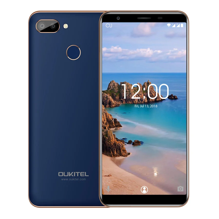Blue Мобильный телефон Oukitel C11 Pro 4G LTE 5," HD 18:9 Android 8,1 3 ГБ ОЗУ 16 Гб ПЗУ MT6739 четырехъядерный 8 Мп+ 2 МП/2 МП отпечаток пальца 3400 мАч - Цвет: Blue