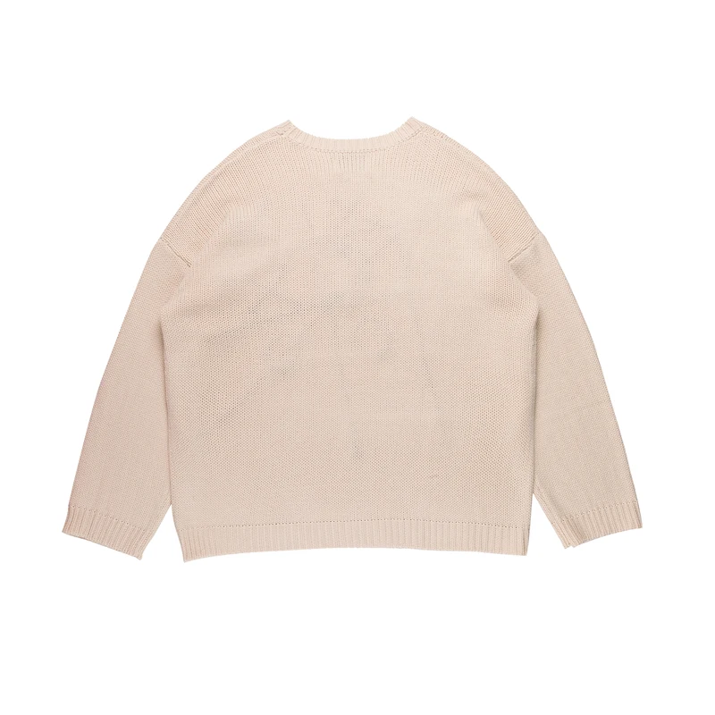 Ретро Уличная одежда мужские свитера Забавный бинго узор хип-хоп Харадзюку